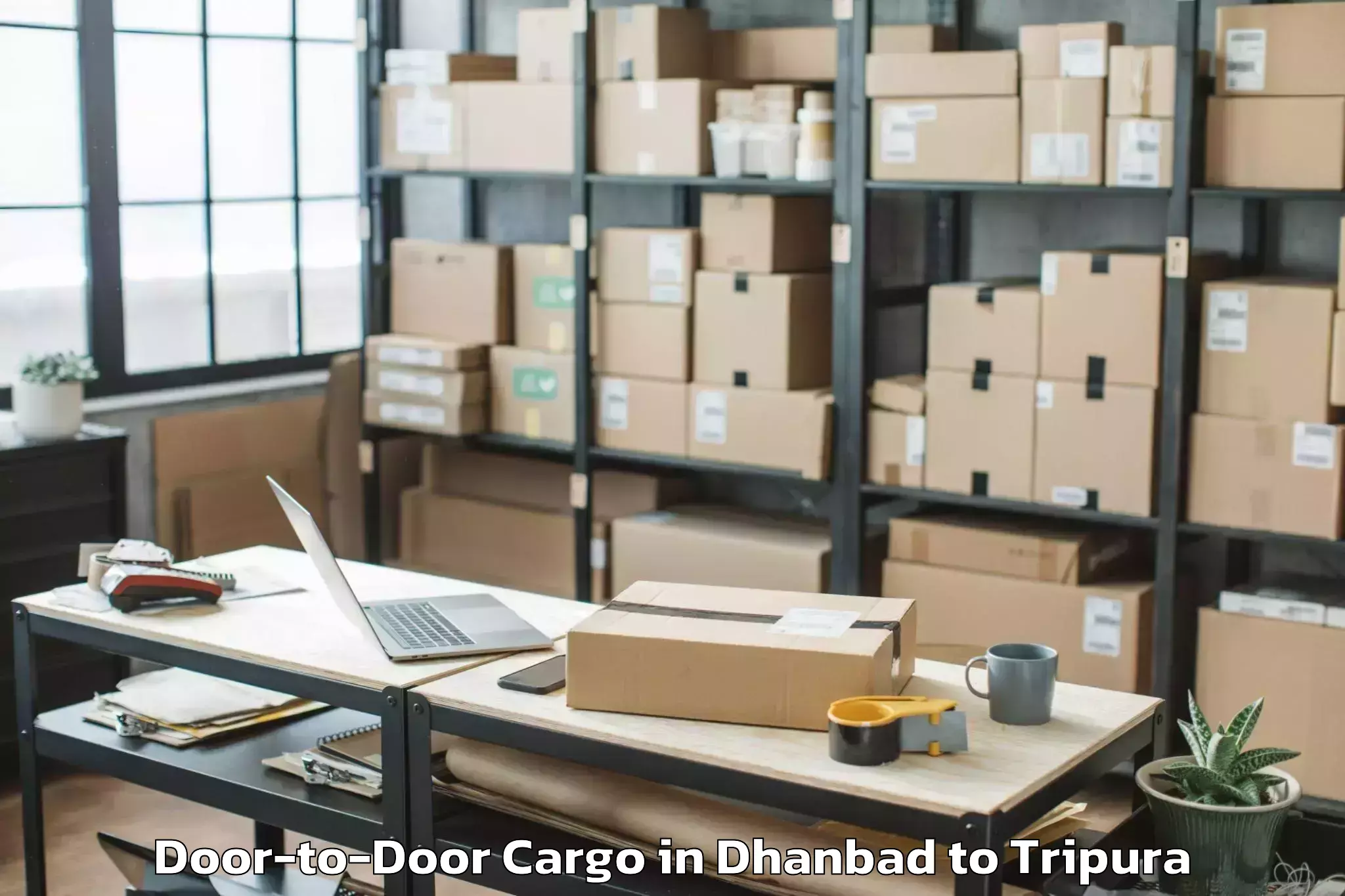 Top Dhanbad to Kailashahar Airport Ixh Door To Door Cargo Available